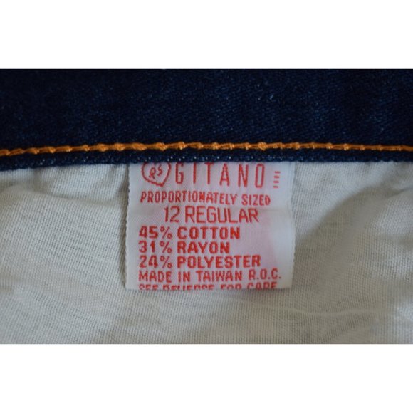 Vintage 90s Gitano Dark Wash stretch jeans size 12 regular | 28 waist - Picture 10 of 10